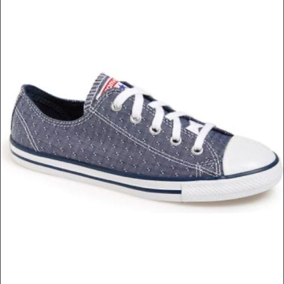Converse Shoes - Blue Chuck Taylor Dainty Chambray Low Top Sneaker